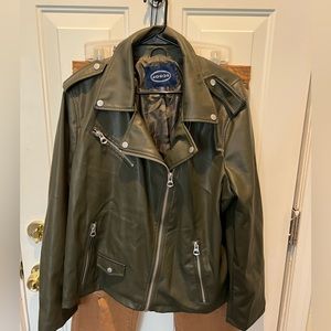 Coop Olive Leather Jacket for Women